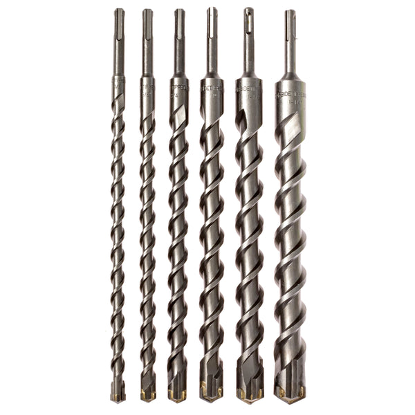 Carbide Tipped SDS Plus Masonry Drill Bit Set (6-Piece)