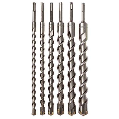 Carbide Tipped SDS Plus Masonry Drill Bit Set (6-Piece)